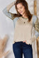 Hailey & Co Colorblock V-Neck Long Sleeve Top