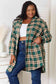 Double Take Plaid Collared Neck Long Sleeve Shirt