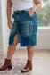 Always Be There Cargo Denim Skirt