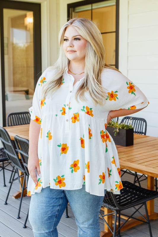 Blissed Out Button Up Babydoll Tunic