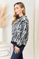 Heimish Full Size Zebra Print Sweater