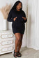 Culture Code Full Size Drawstring Long Sleeve Hooded Dress