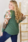 Hailey & Co Full Size Waffle-Knit Leopard Blouse